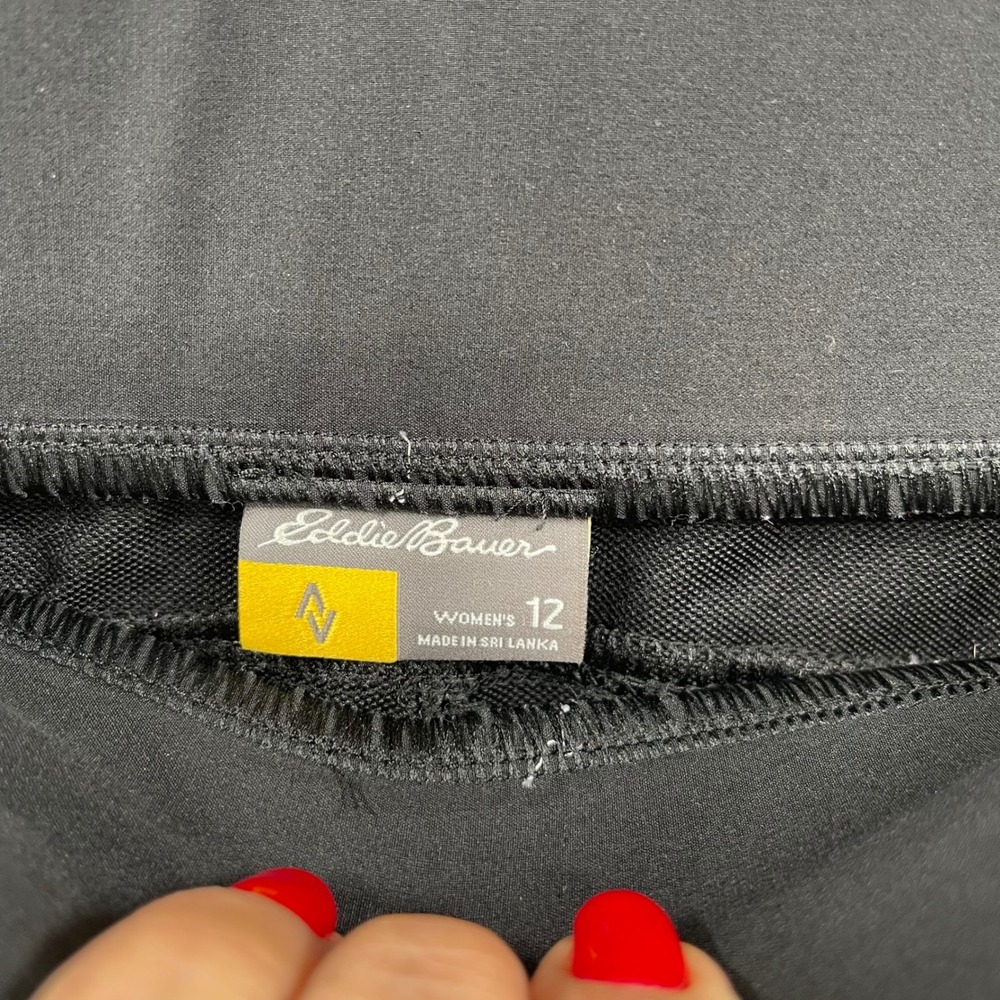 Eddie Bauer Womens Black‎ Zip Pocket Travel Pants Size 12 - Picture 3 of 6